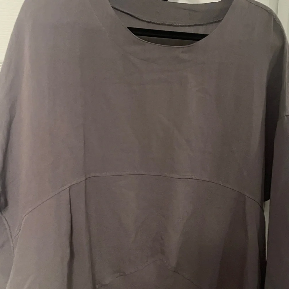 Oversized Long Sleeve Tunic Dress in Charcoal - Picture 4 of 6